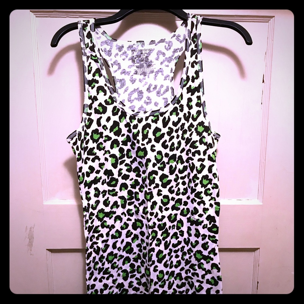 XXL Leopard Print Ribbed Tank NWOT